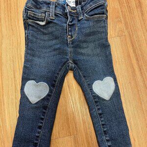 Rockstar 360° Stretch Heart-Patch Jeggings for Toddler Girls